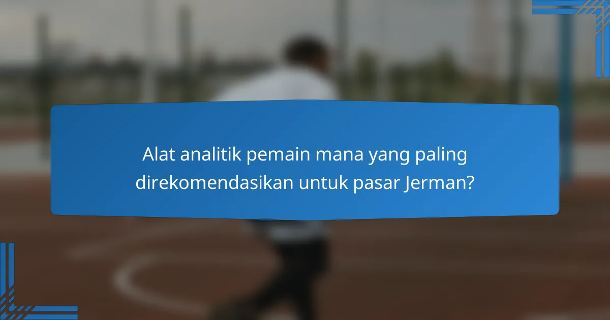 Alat analitik pemain mana yang paling direkomendasikan untuk pasar Jerman?