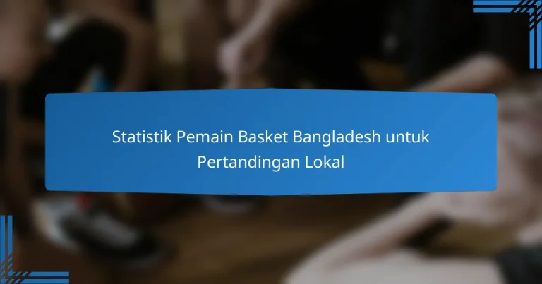 Statistik Pemain Basket Bangladesh untuk Pertandingan Lokal